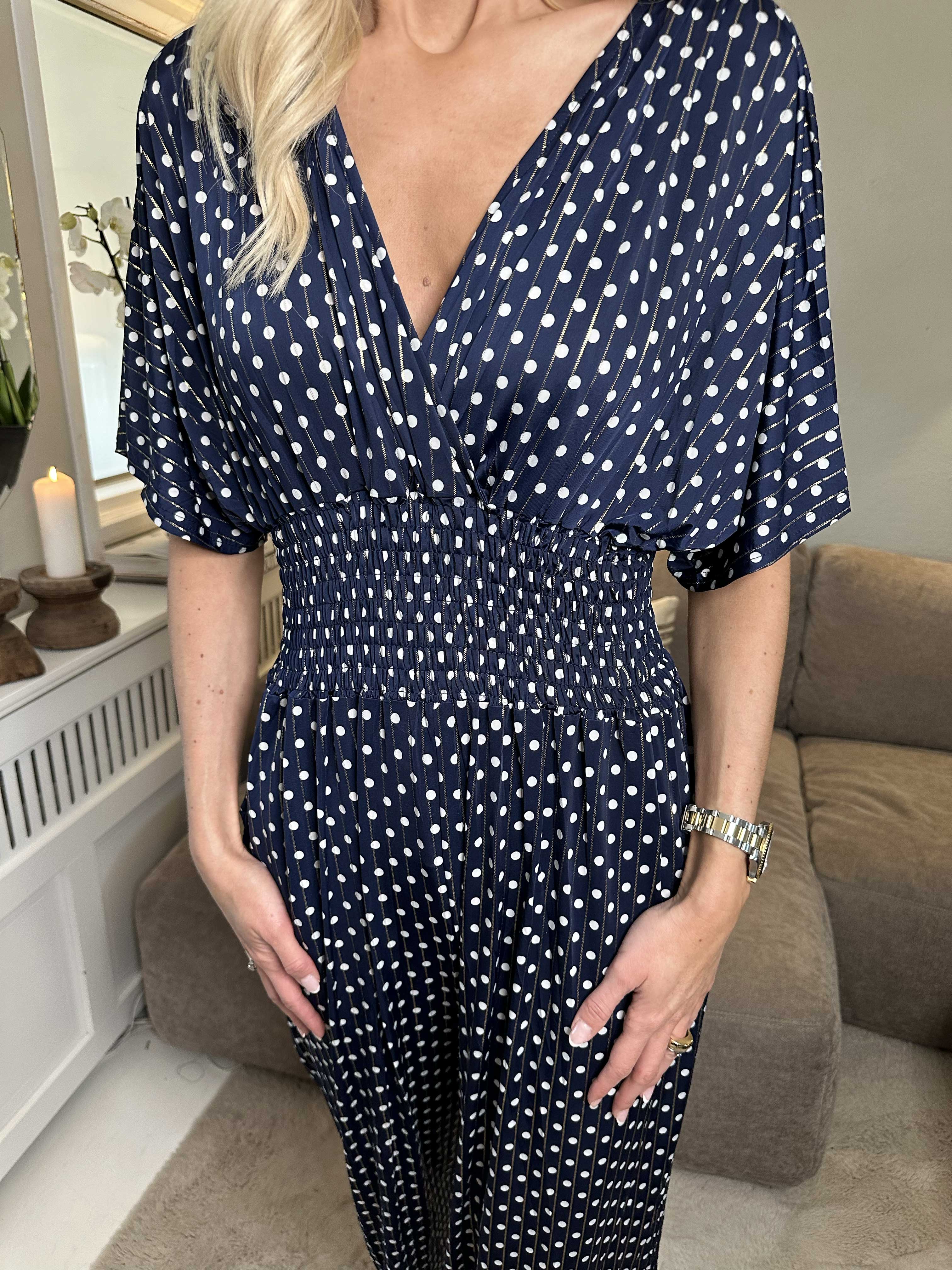 Pams Dot Jumpsuit - Elastisk buksedragt med prikker